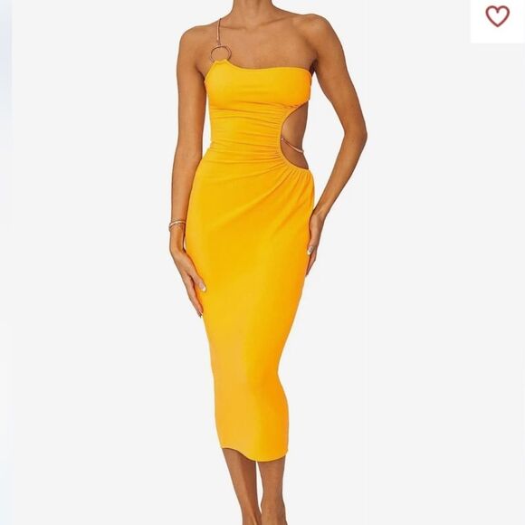 WeWoreWhat Snake Chain Cutout Maxi Slip Dress Cocktail Women's Size Medium NWT - Picture 1 of 7